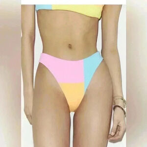 NWT ONEONE Lourdes colorblock reversible bikini bottom medium